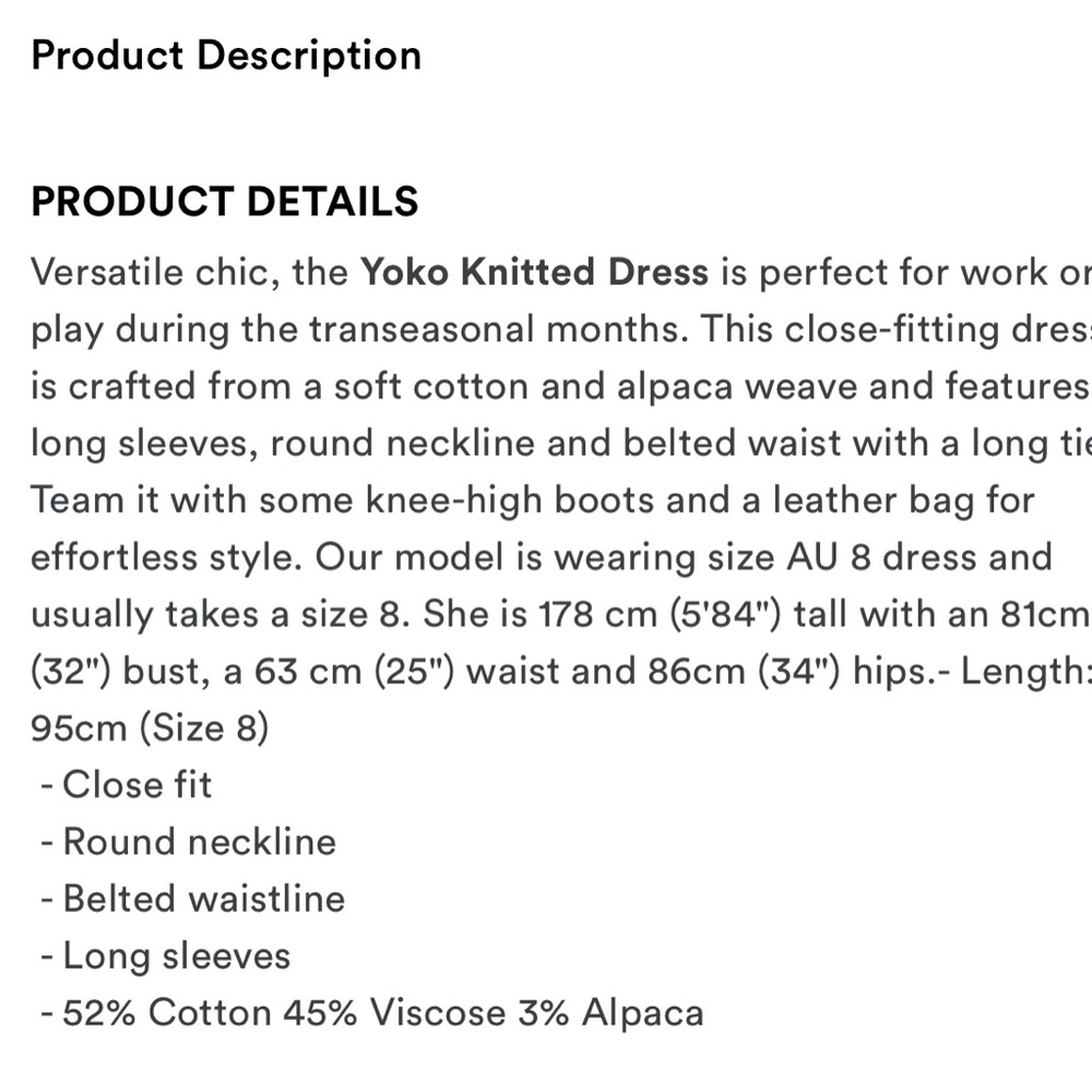 🌟Host Pick🌟 Oxford Knitted Dress Size 10 - Picture 7 of 7